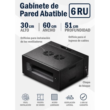 GABINETE NACIONAL 6RU  MEDIDAS 30 X60X51 CM