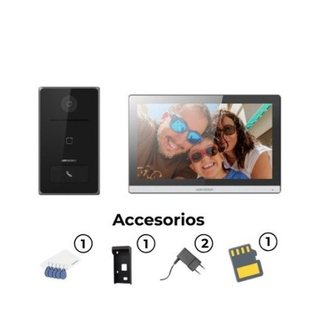 KIT V/PORTERO CON MONITOR 7" CON MICRO-SD HK-DS-KIS608-P