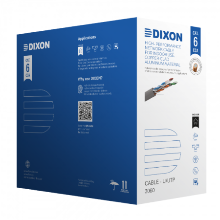 CABLE DE RED DIXON CAT6 3060 CCA 305MTS INT