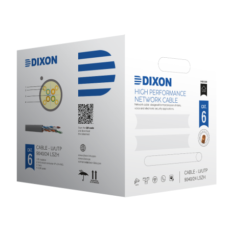 CABLE DE RED DIXON CAT6 9040 LSZH 24AWG 305MTS INT
