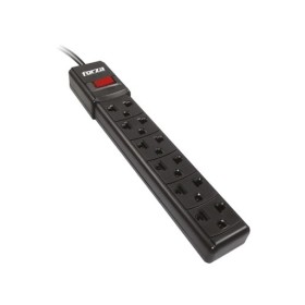 REGLETA FORZA NEGRA 6 TOMAS CABLE 90 CM   FZ-FPS-001B